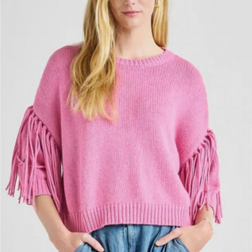 Splendid Savina Fringe Sleeve Sweater